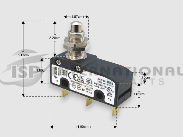 ΜΙΚΡΟΔΙΑΚΟΠΤΗΣ ΕΠΑΓΓΕΛΜΑΤΙΚΟΣ 5A 250V PIZZATO MKH11D09 image