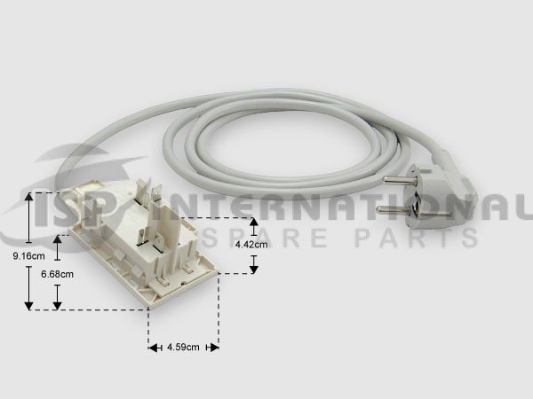 ΓΝΗΣΙΟ ΚΑΛΩΔΙΟ ΠΑΡΟΧΗΣ ΠΛΥΝΤΗΡΙΟΥ ΠΙΑΤΩΝ 1,70Μ BOSCH SIEMENS PITSOS 483581 image